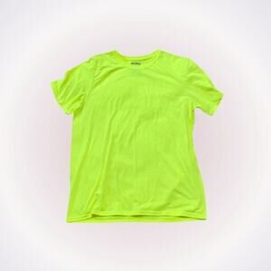 Gildan neon yellow short sleeve crewneck t-shirt | Sz L